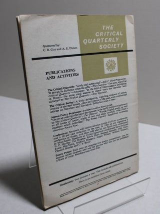 Four - Critical Quarterly Poetry Supplement No.9