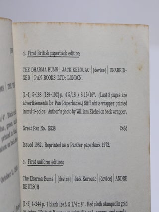 A Bibliography of Works by Jack Kerouac 1939-1975