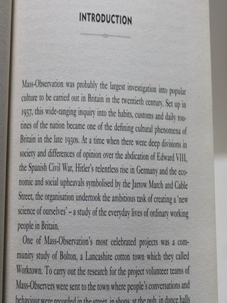 Work Town - The Story that Launched Mass Observation