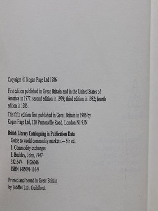 Guide to World Commodity Markets