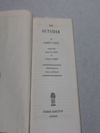 The Outsider (trad. Stuart Gilbert, introduction by Cyril Connolly)