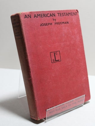 Item # 843 An American Testament. Joseph Freeman
